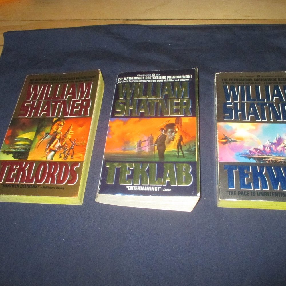 Mixed Lot of 3 TekWar Paperback books from William Shatner (Ace Books, 1990s)